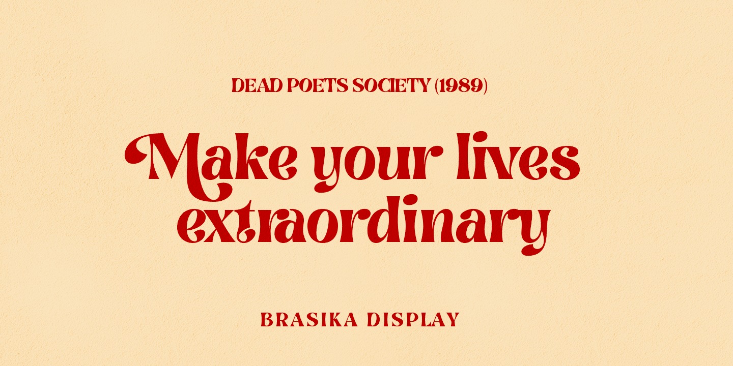 Пример шрифта Brasika Display Regular